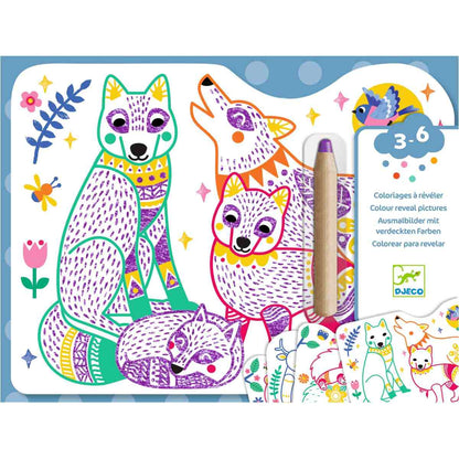 Djeco - Ausmalbilder 3-6: Waldfamilien Bild 1