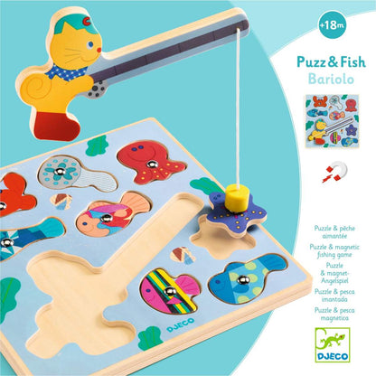 Djeco - Puzzle: 2in1 Puzz & Fish Bariolo - DJ01082-B-RVB_1200