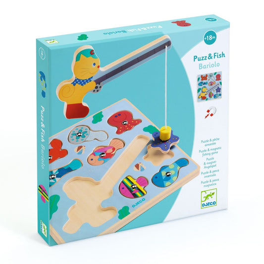 Djeco - Puzzle: 2in1 Puzz & Fish Bariolo - DJ01082-B3D-RVB_1200