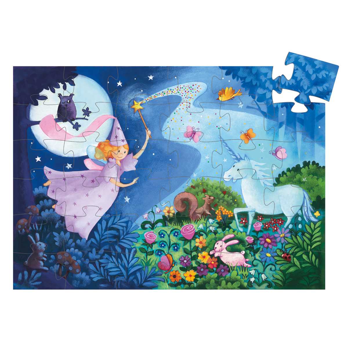 Djeco - Puzzle: Fee und Einhorn - 36 Teile Bild 4