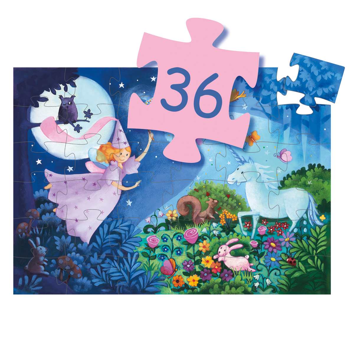 Djeco - Puzzle: Fee und Einhorn - 36 Teile Bild 5