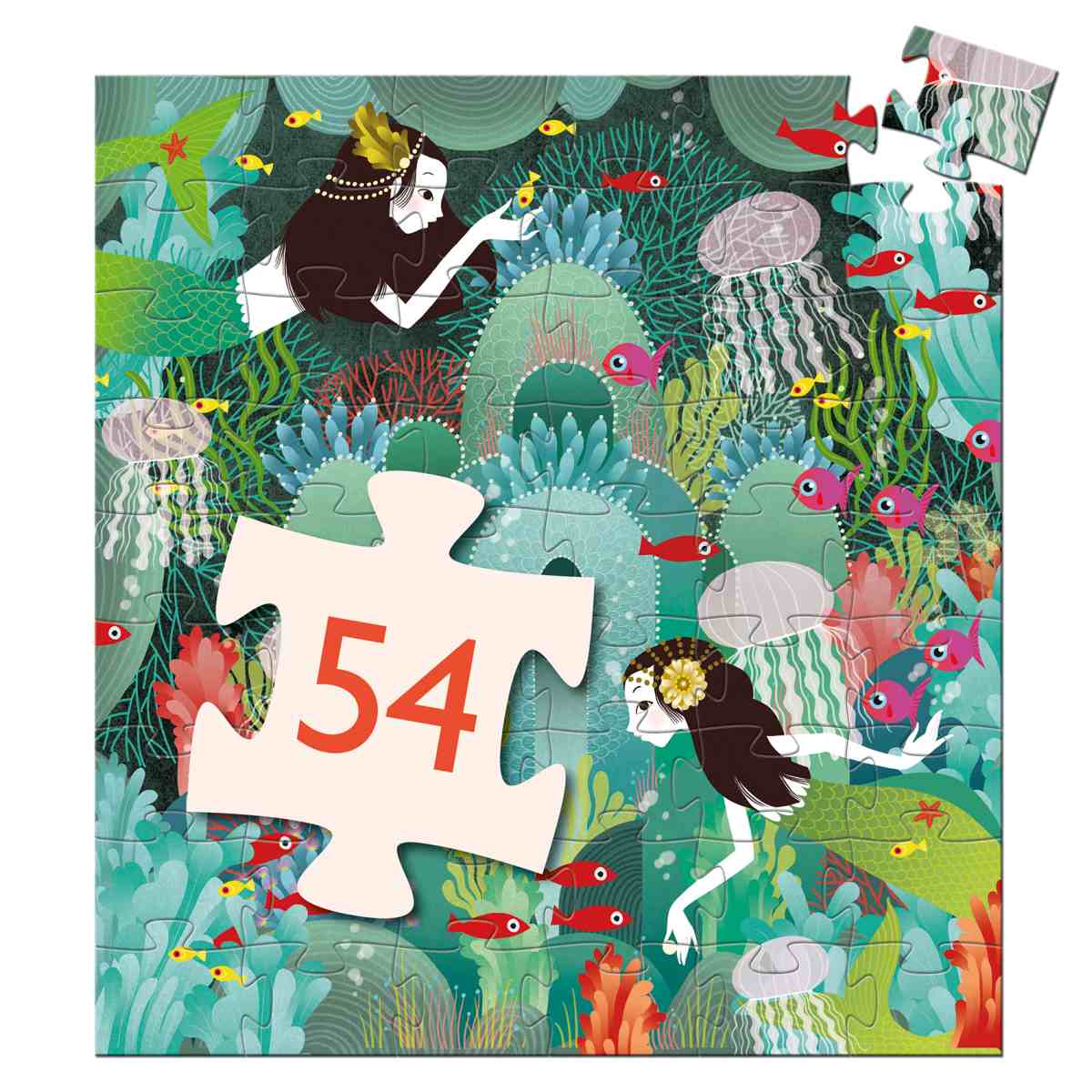 Djeco - Puzzle: Meerjungfrau - 54 Teile Bild 6