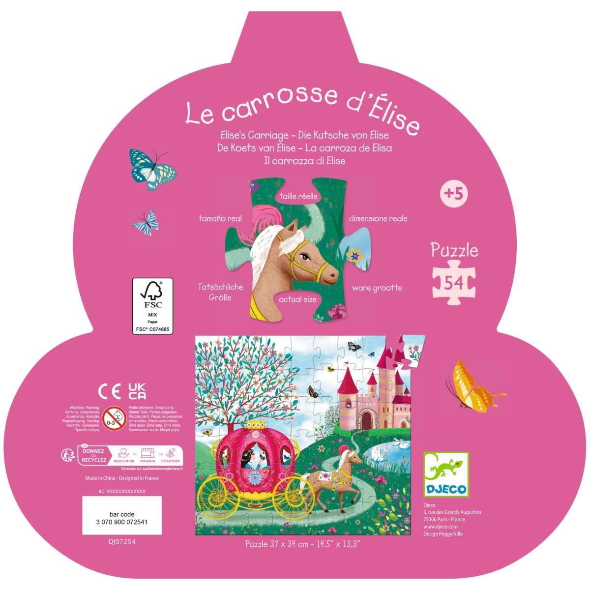 Djeco - Puzzle: Die Kutsche von Elise - 54 Teile - DJ07254-B2-RVB_1200