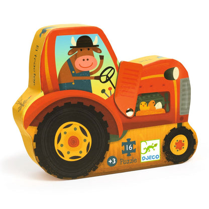Djeco - Puzzle: Traktor - 16 Teile - DJ07275-B3D-RVB_1200