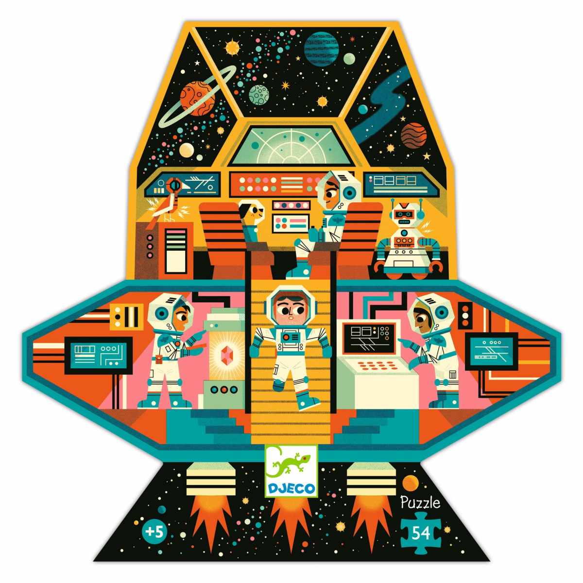 Djeco - Puzzle: Raumstation - 54 Teile Bild 1