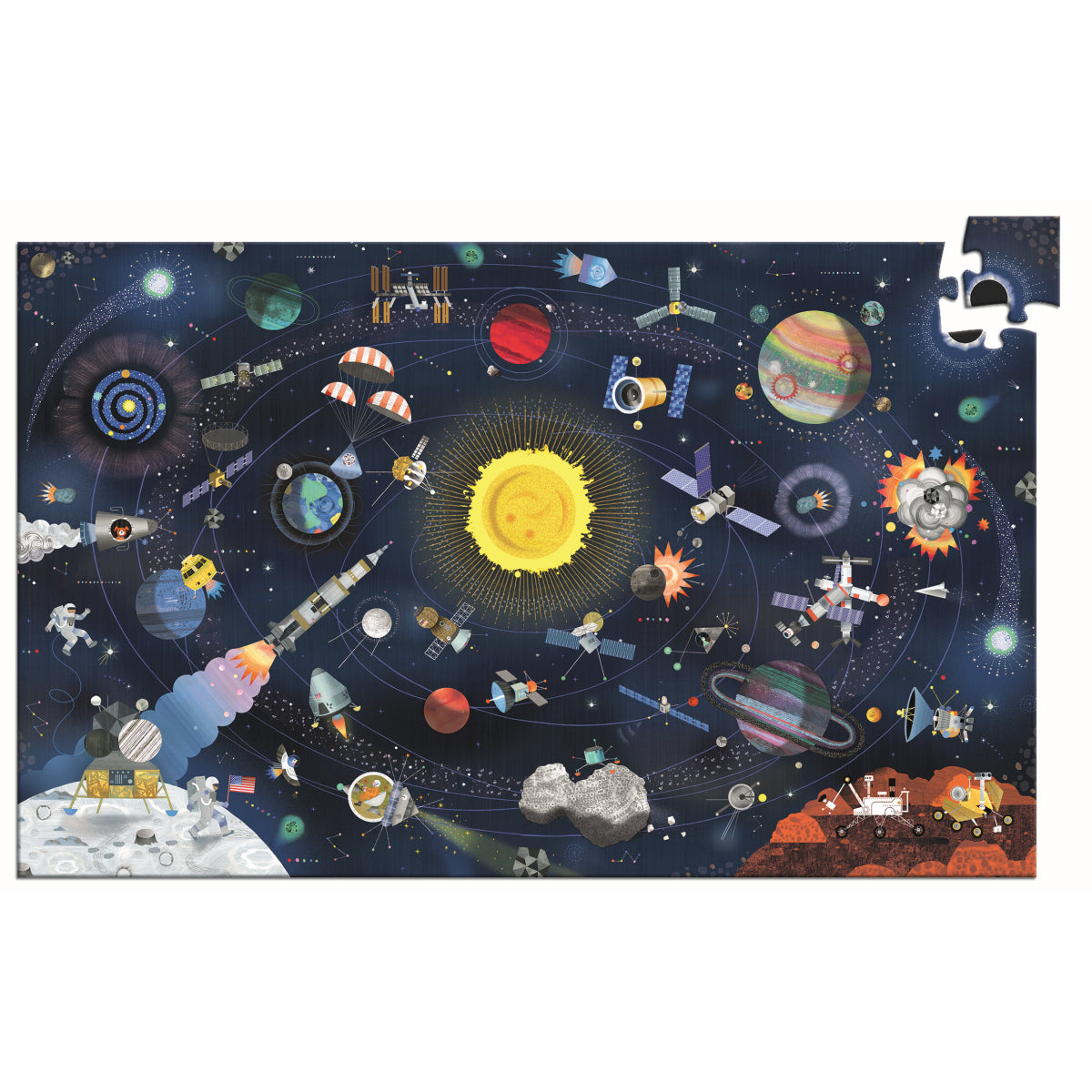 Djeco - Wimmelpuzzle: Der Weltraum - 200 Teile - DJ07413_1200