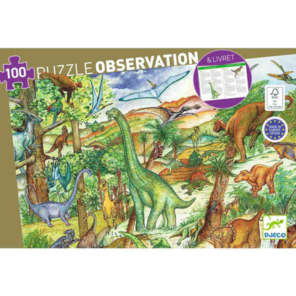 Djeco - Wimmelpuzzle: Dinosaurier - 100 Teile Bild 2