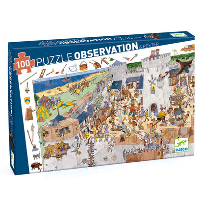 Djeco - Wimmelpuzzle: Die Burg - 100 Teile - DJ07503-B-3D-RVB_1200