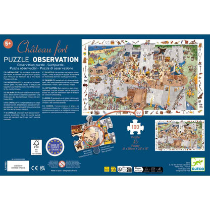 Djeco - Wimmelpuzzle: Die Burg - 100 Teile - DJ07503-B2-RVB_1200