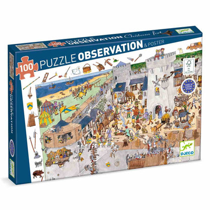 Djeco - Wimmelpuzzle: Die Burg - 100 Teile - DJ07503-B3D-RVB_1200