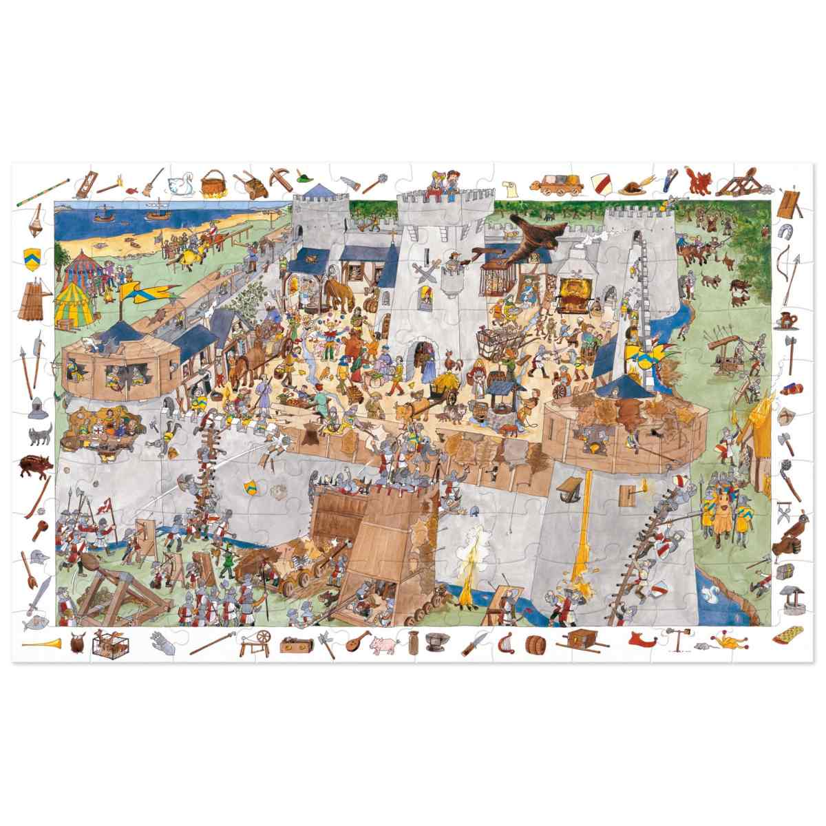 Djeco - Wimmelpuzzle: Die Burg - 100 Teile - DJ07503-C-RVB_1200