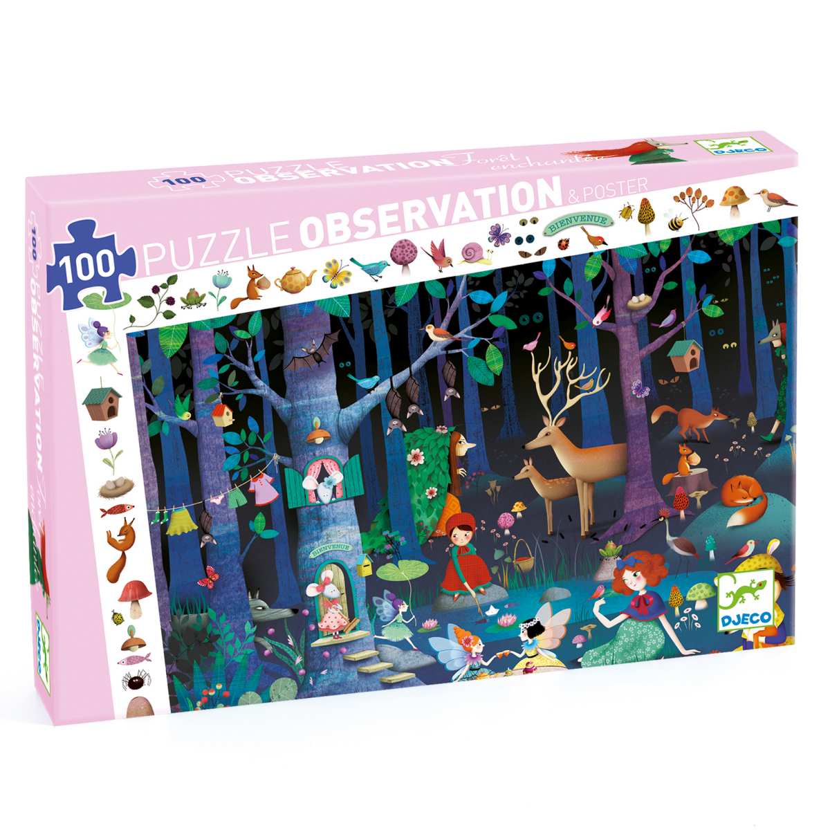 Djeco - Wimmelpuzzle: Der verwunschene Wald - 100 Teile - DJ07504-B-3D-RVB_1200