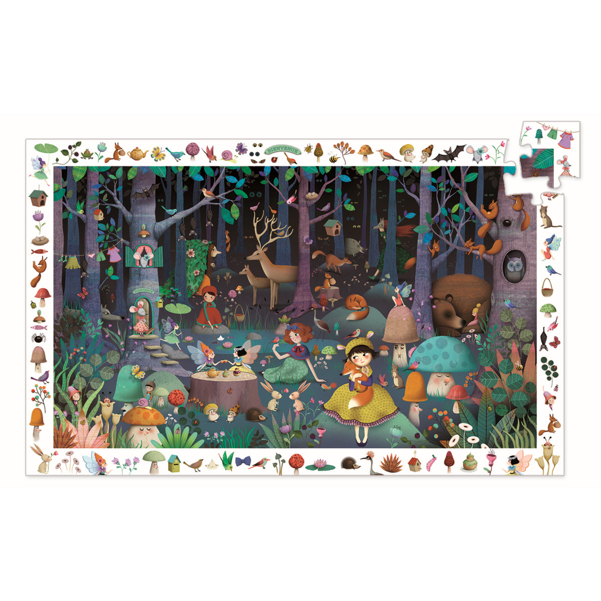 Djeco - Wimmelpuzzle: Der verwunschene Wald - 100 Teile - DJ07504_1200