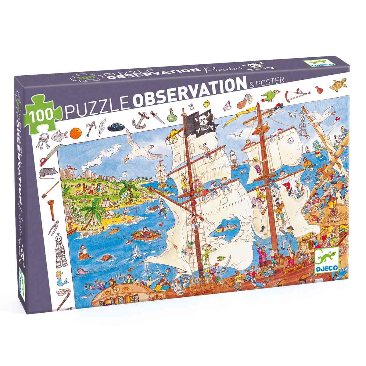 Djeco - Wimmelpuzzle: Piraten - 100 Teile - DJ07506-B-3D-RVB_1200