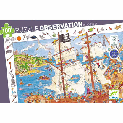 Djeco - Wimmelpuzzle: Piraten - 100 Teile - DJ07506-B-RVB_1200