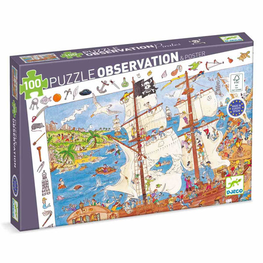 Djeco - Wimmelpuzzle: Piraten - 100 Teile - DJ07506-B3D-RVB_1200