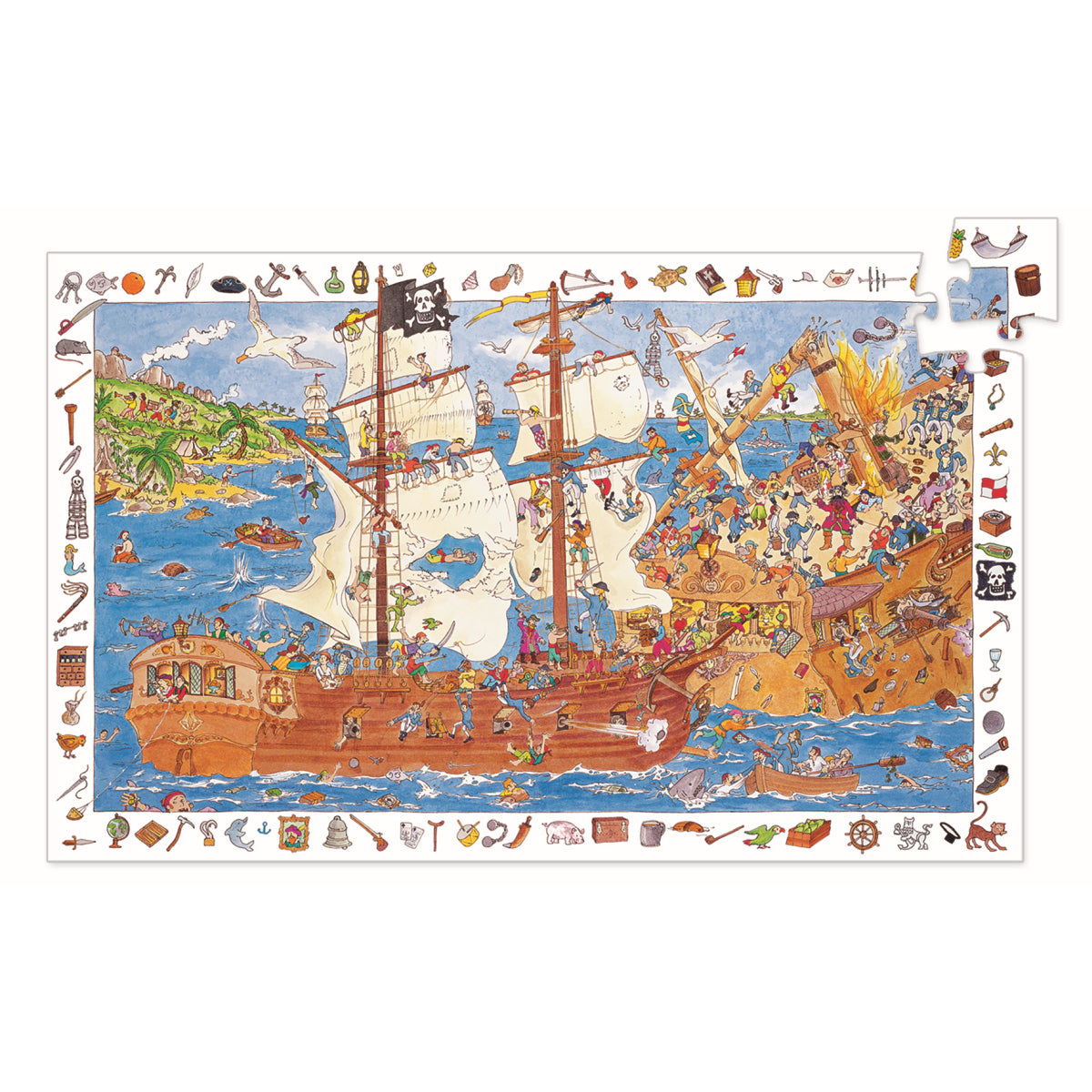 Djeco - Wimmelpuzzle: Piraten - 100 Teile - DJ07506_1200