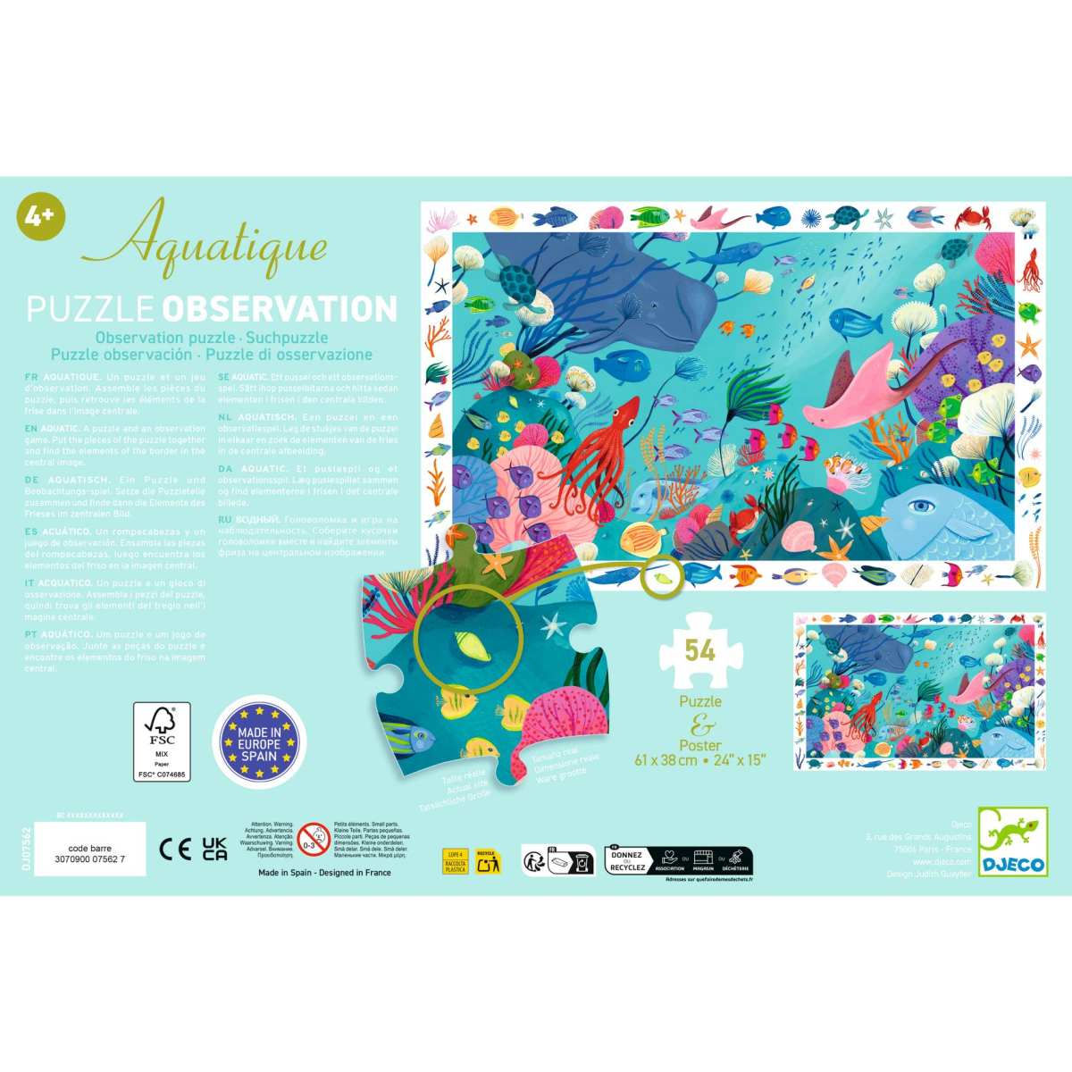 Djeco - Wimmelpuzzle: Das Meer - 54 Teile - DJ07562-B2-RVB_1200
