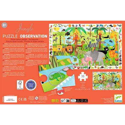 Djeco - Wimmelpuzzle: Der Dschungel - 35 Teile - DJ07590-B2-RVB_1200