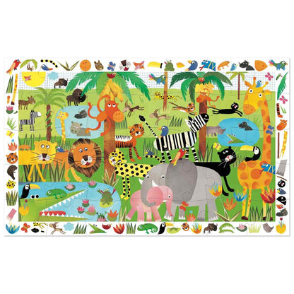 Djeco - Wimmelpuzzle: Der Dschungel - 35 Teile - DJ07590-C-RVB_1200