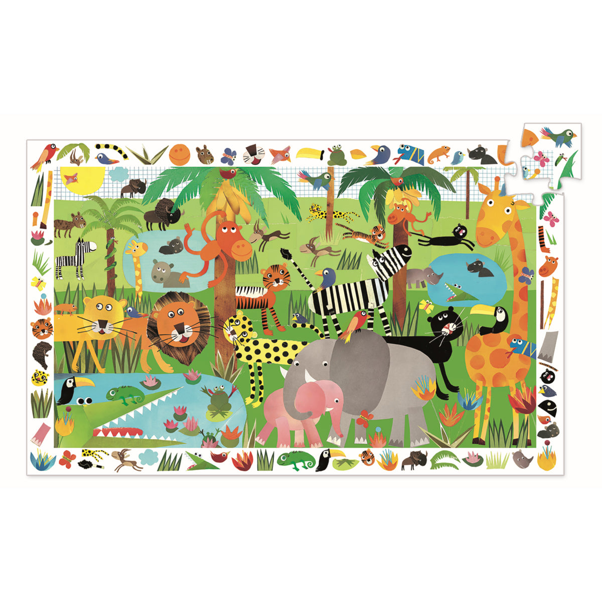 Djeco - Wimmelpuzzle: Der Dschungel - 35 Teile - DJ07590_1200