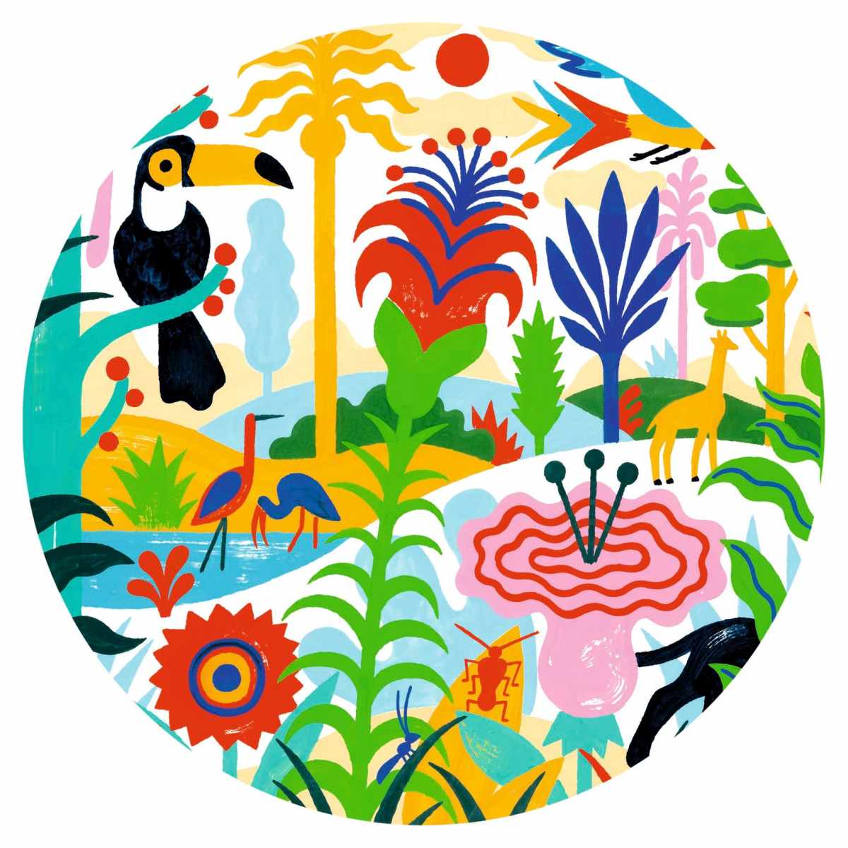 Djeco - Puzzle Gallery: Dschungel - 100 Teile Bild 6