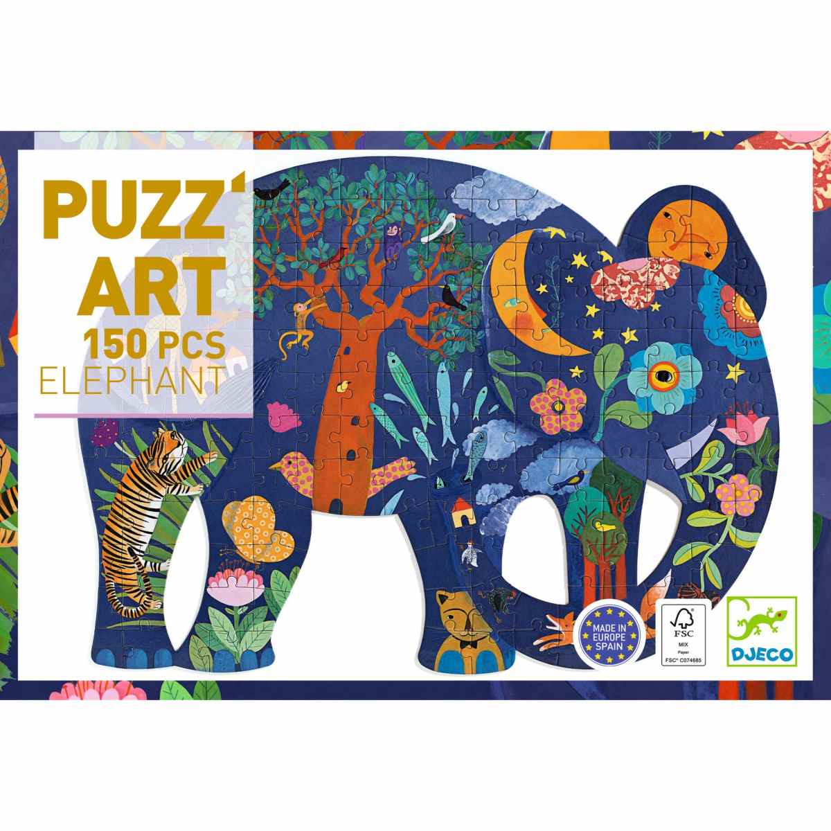 Djeco - Puzzle: Puzz'Art Elefant - 150 Teile Bild 2