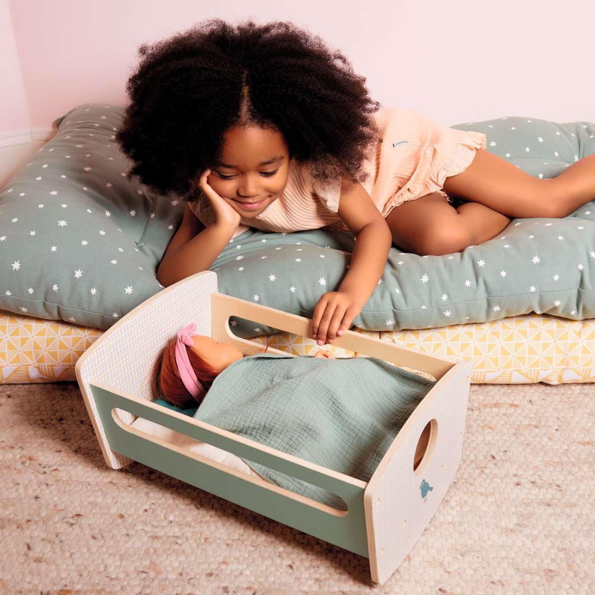 Djeco - POMEA Puppenwiege Blue Night Bild 2