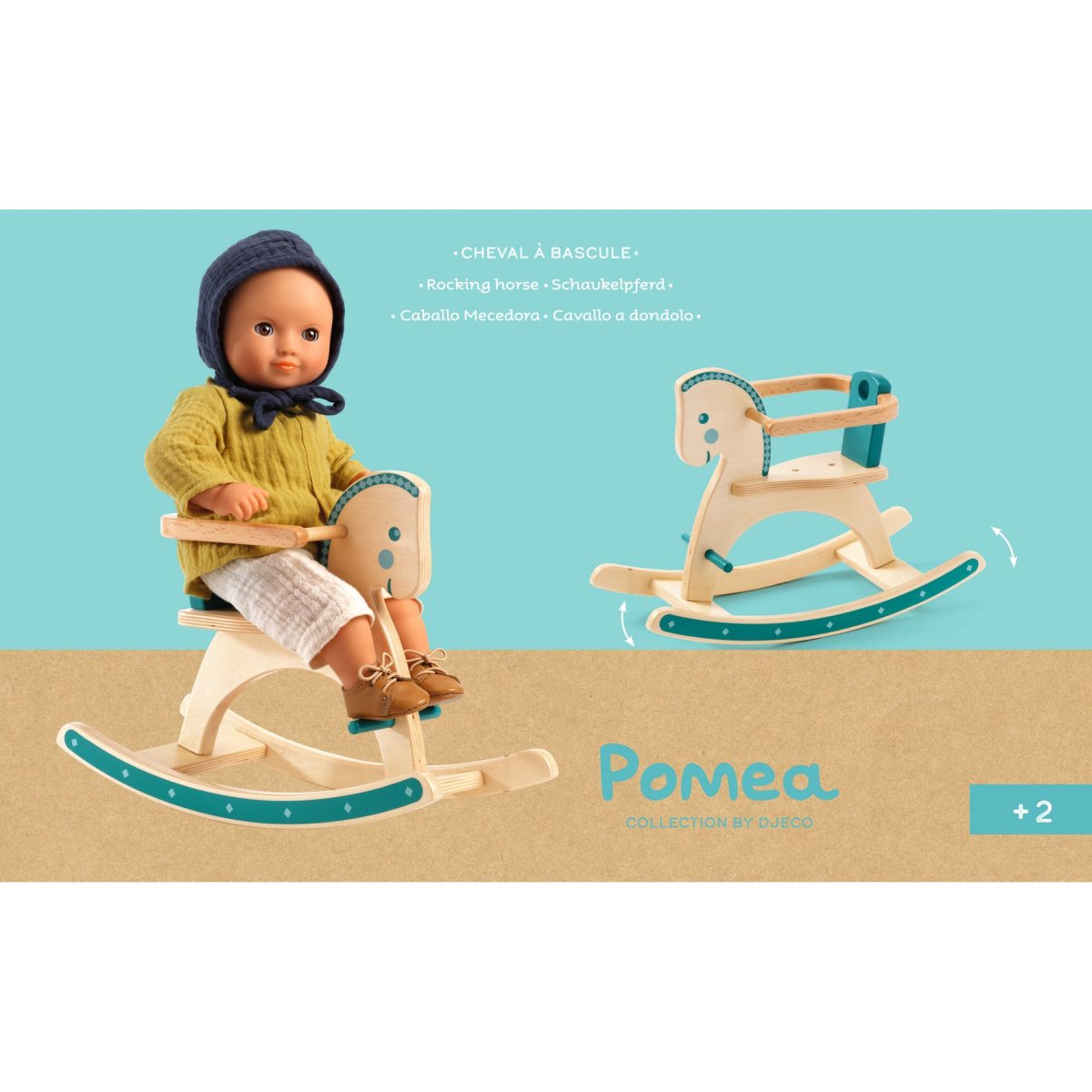 Djeco - POMEA Puppen Schaukeltier Bild 1