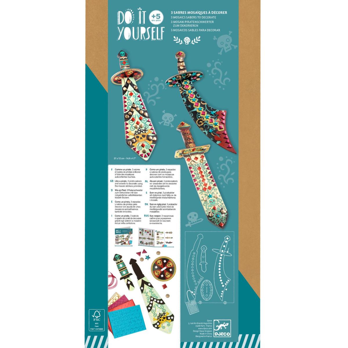 Djeco - DIY: Mosaik Piratenschwerter Bild 2