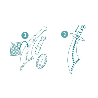 Djeco - DIY: Mosaik Piratenschwerter Bild 6