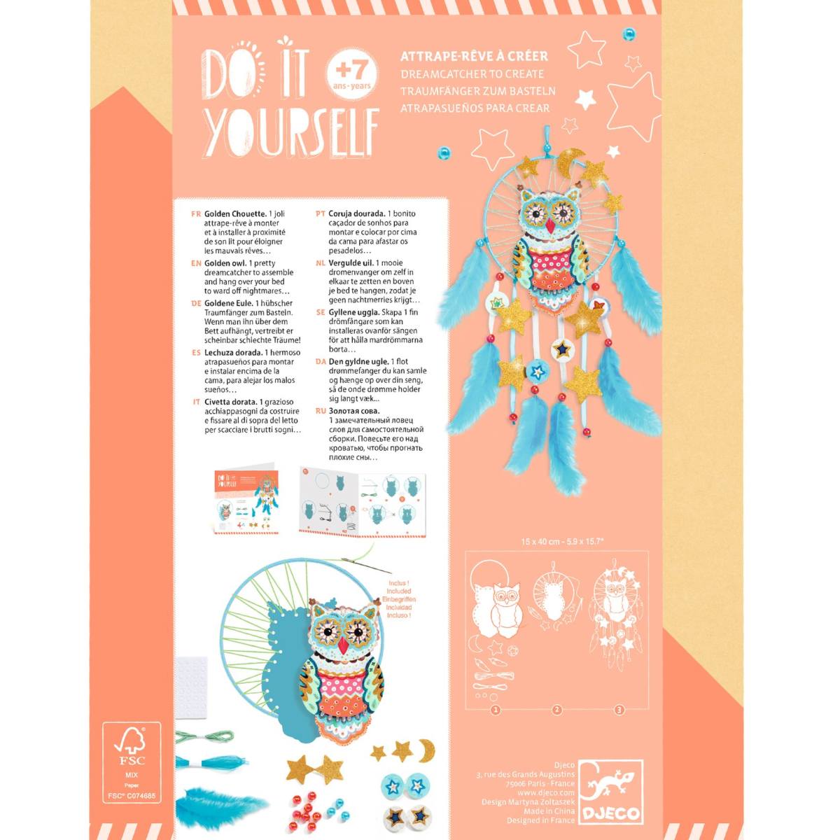 Djeco - DIY: Traumfänger Goldene Eule Bild 2