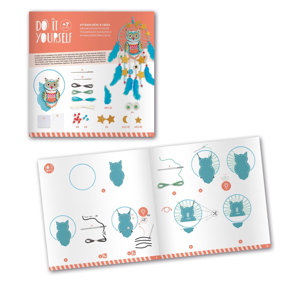 Djeco - DIY: Traumfänger Goldene Eule Bild 8