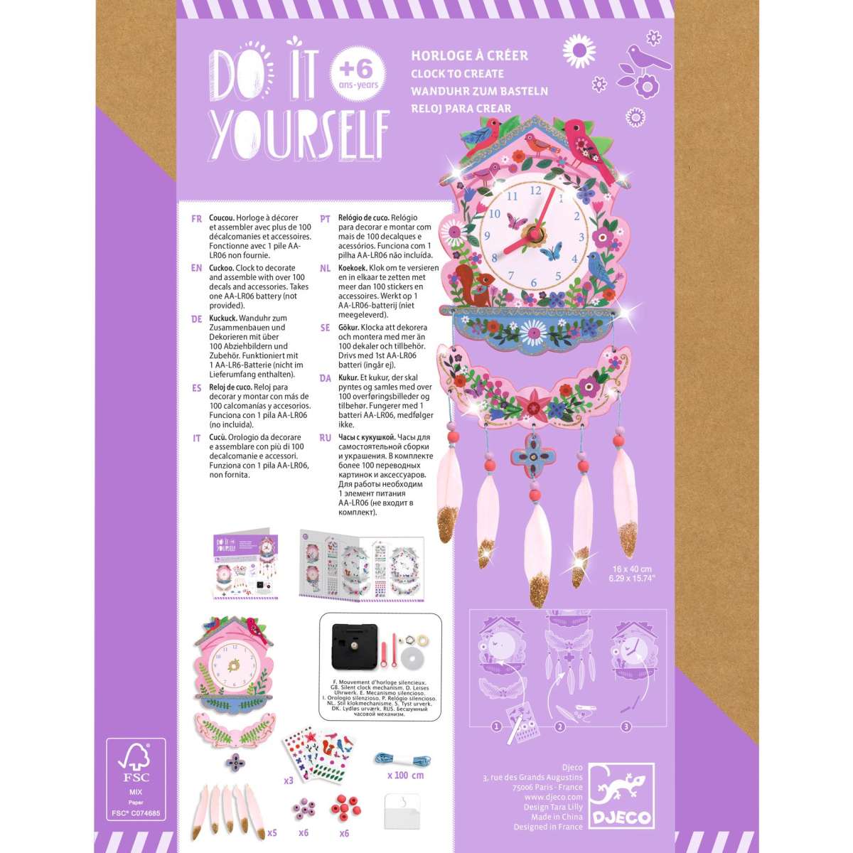 Djeco - DIY: Wanduhr Kuckuck Bild 2