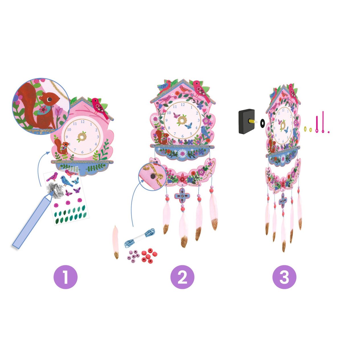 Djeco - DIY: Wanduhr Kuckuck Bild 7