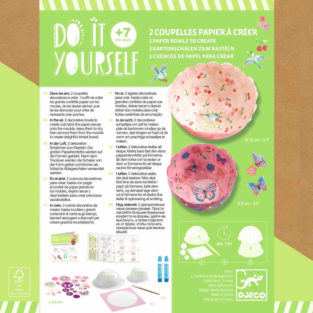 Djeco - DIY: Schalen basteln rosa Bild 2