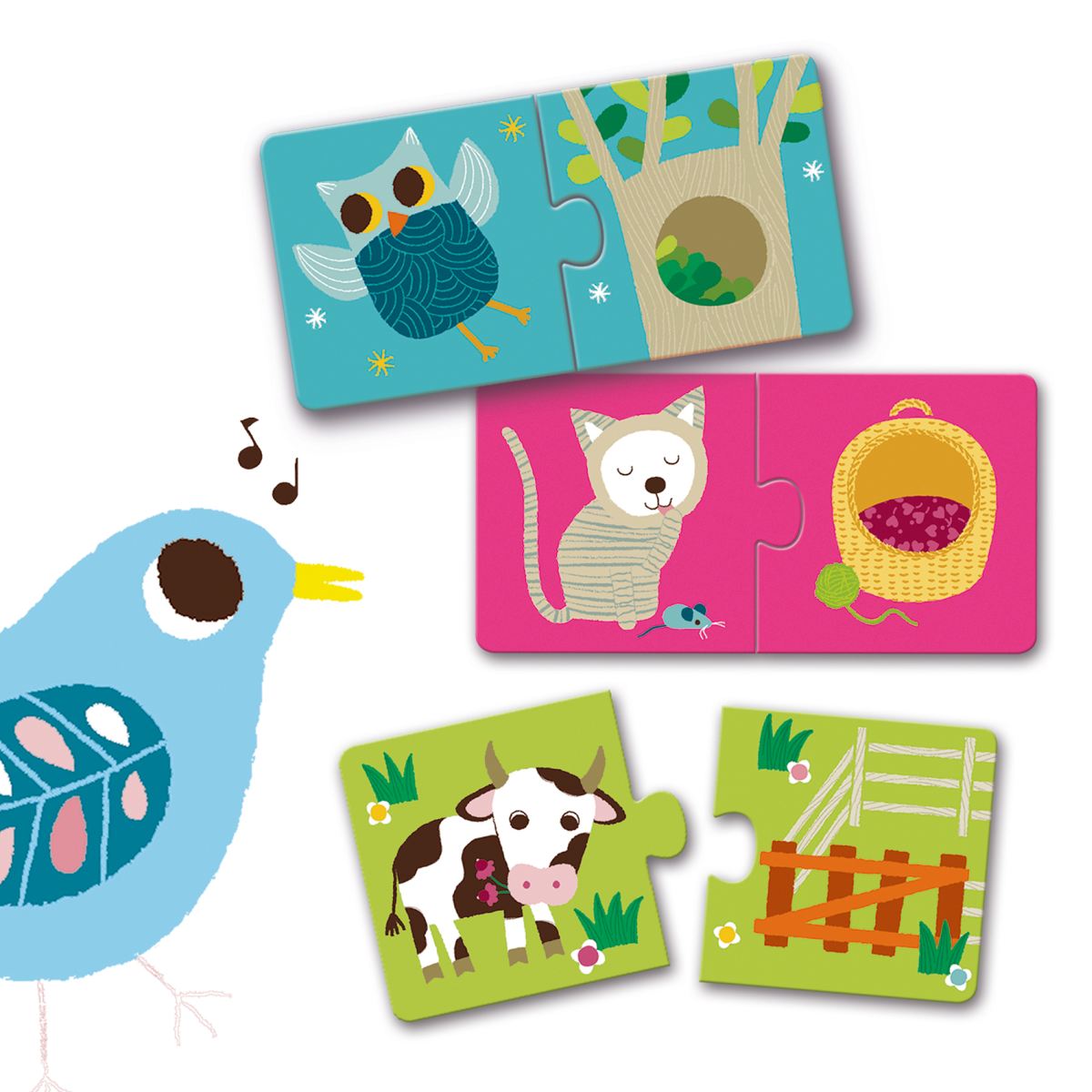 Djeco - Lernspiel: Puzzle duo: Wo wohne ich ? Bild 4