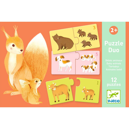 Djeco - Lernspiel: Puzzle duo: Tierbabys Bild 1