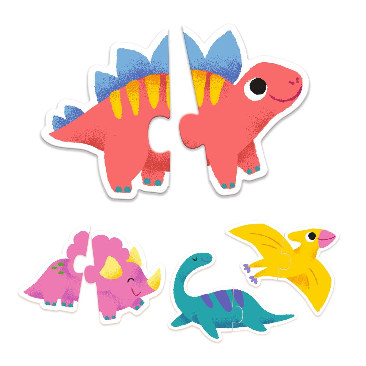 Djeco - Lernspiel: Puzzle duo: Dinos - DJ08263-C-RVB_1200