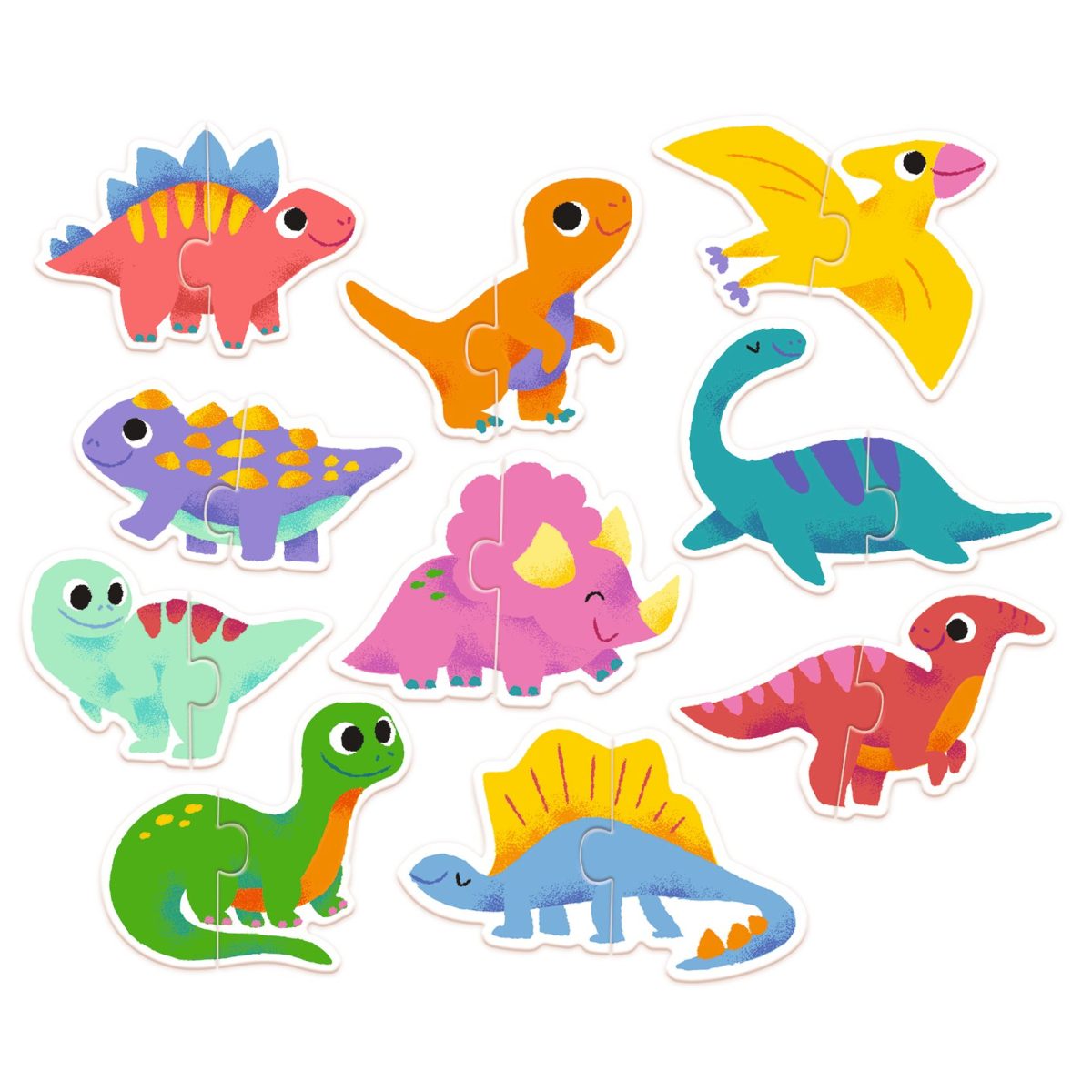 Djeco - Lernspiel: Puzzle duo: Dinos - DJ08263-C1-RVB_1200