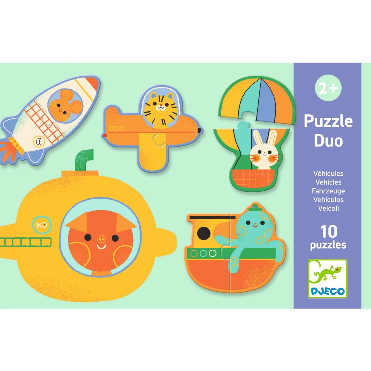 Djeco - Lernspiel: Puzzle duo: Fahrzeuge - DJ08270-B-RVB_1200