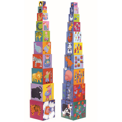 Djeco - Stapelturm: 10 funny blocks - DJ08503_1200