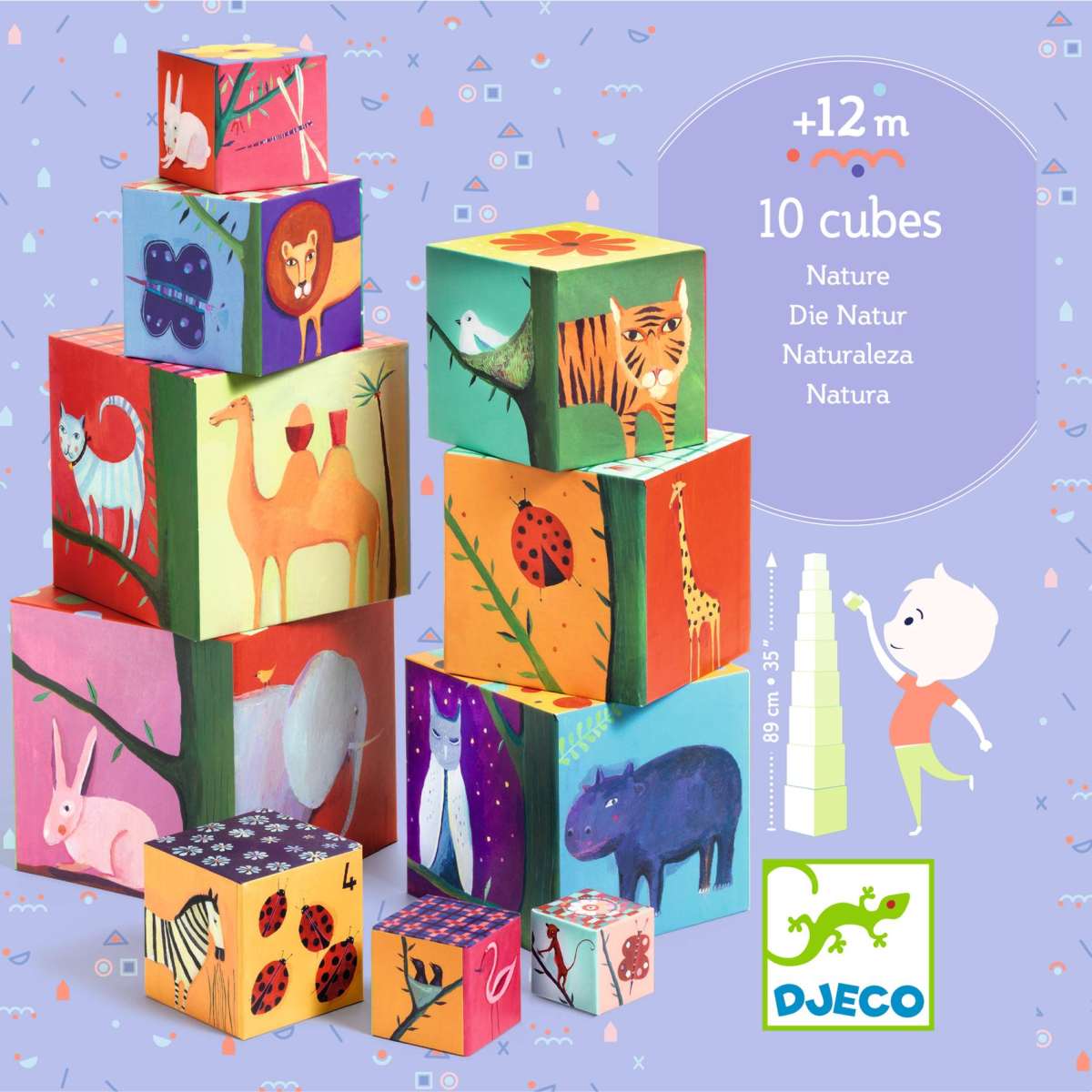 Djeco - Stapelturm: 10 nature and animal blocks - DJ08505-B-RVB_1200