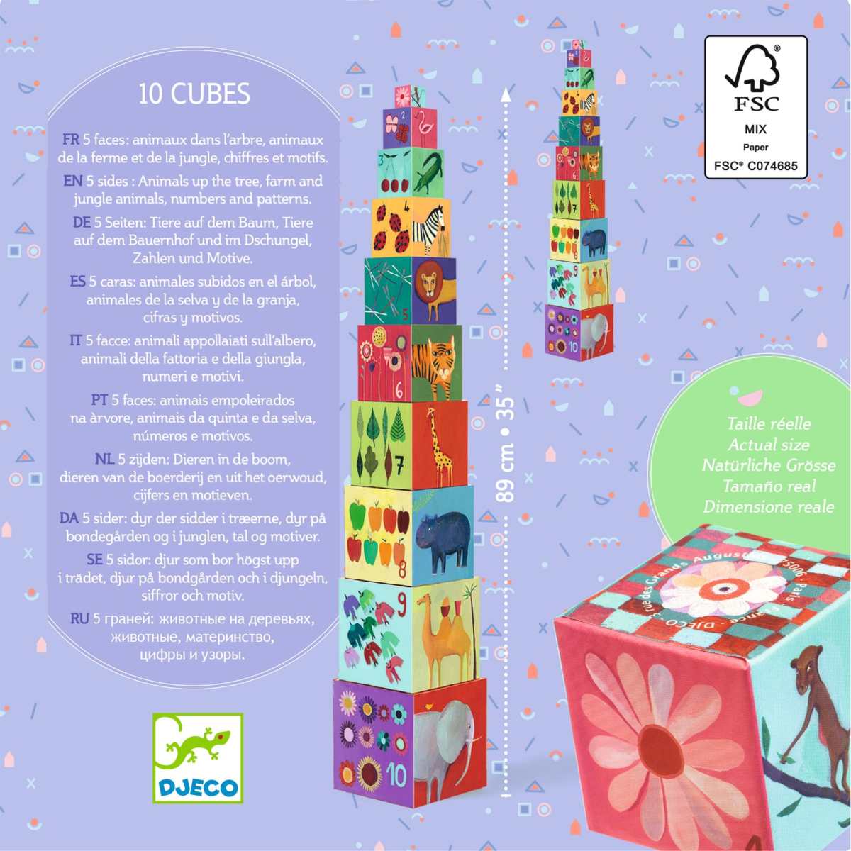 Djeco - Stapelturm: 10 nature and animal blocks - DJ08505-B2-RVB_1200
