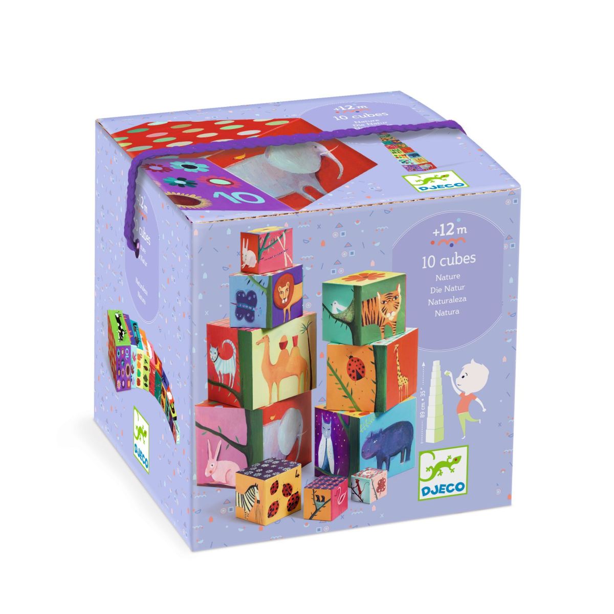 Djeco - Stapelturm: 10 nature and animal blocks - DJ08505-B3D-RVB_1200