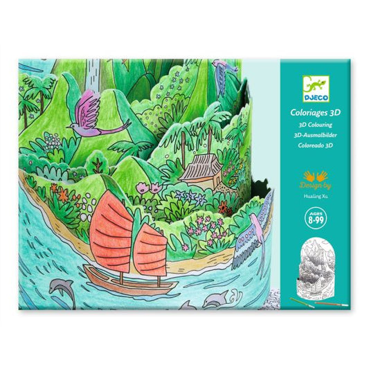 Verpackung Djeco 3D-Ausmalbild Diorama Insel