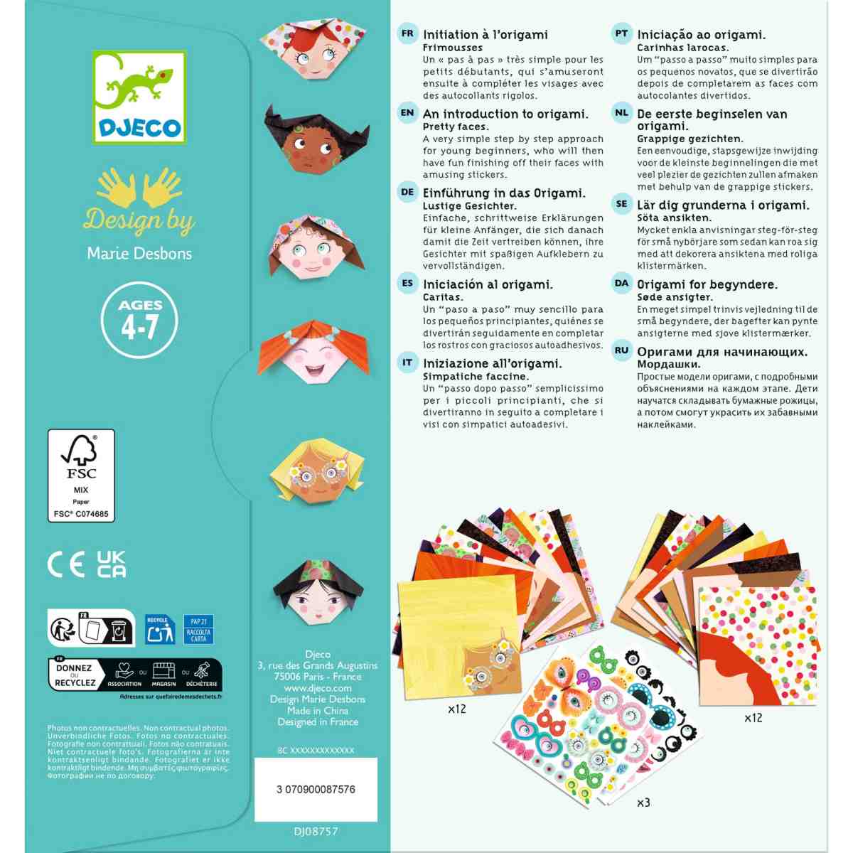 Djeco - Origami: Lustige Gesichter - DJ08757-B2-RVB_1200