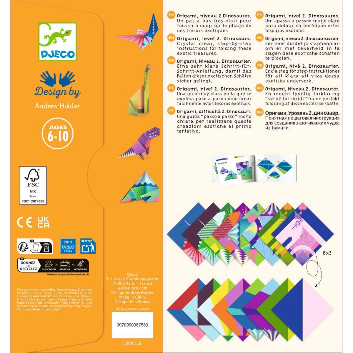 Djeco - Origami: Dinosaurier - DJ08758-B2-RVB_1200
