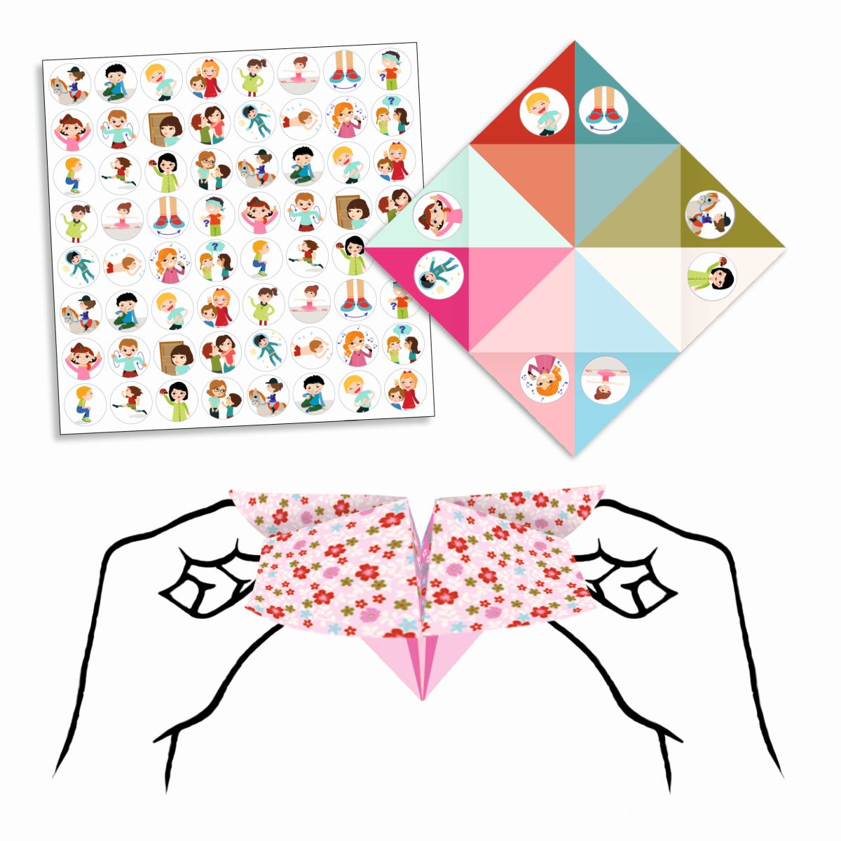 Djeco - Origami: Himmel und Hölle Blumen Bild 5