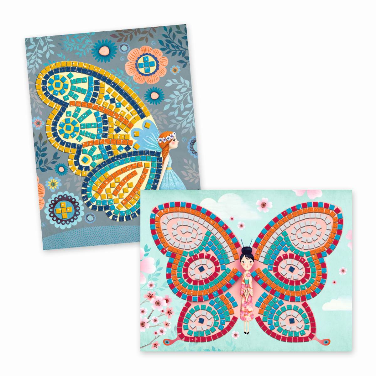 Djeco - Mosaike: Glitzer Schmetterlinge Bild 4